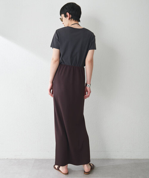 Whim Gazette スカート カットジョーゼットスリットスカート