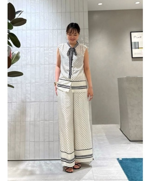 allureville（アルアバイル） ブラウス シャツ パネルドットプリント