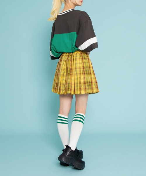 PUNYUS（プニュズ） スカート チェックプリーツミニスカート
