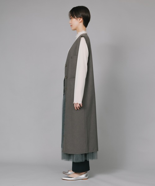 ベスト ジレ PROVOKE/プロヴォーク student long vest ロングベスト レディース ベスト ジレ PROVOKE/プロヴォーク student long vest ロング