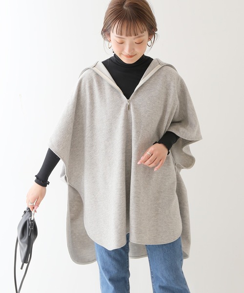 SLOBE IENA（スローブイエナ） ポンチョ FREE グレー レディース