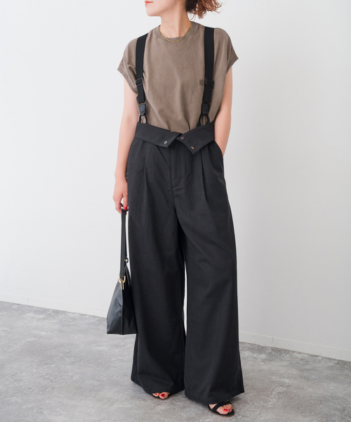 Spick＆Span（スピック アンド スパン） パンツ サスペンダー付き