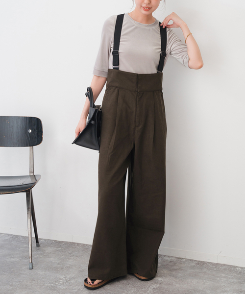 Spick＆Span（スピック アンド スパン） パンツ サスペンダー付き