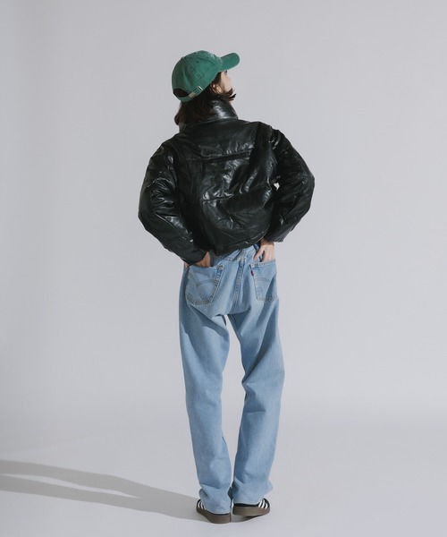AO2 ダウンコート ダウンジャケット faux leather puffer jacket