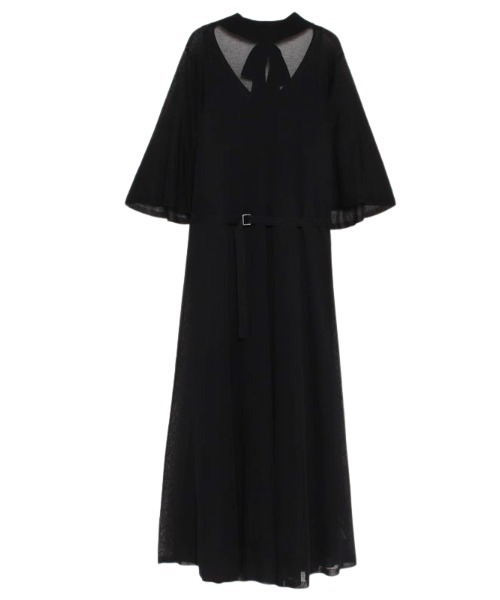 anuans」 半袖ワンピース FREE ブラック レディース