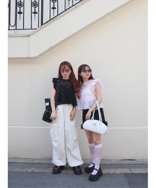 「JUMELLE」 半袖ブラウス FREE ピンク レディース_画像3