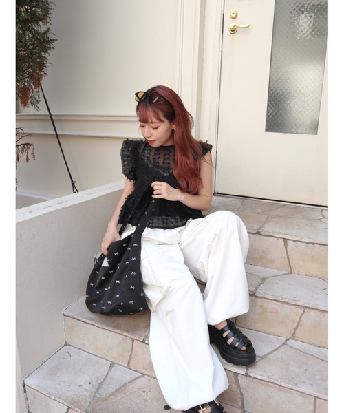 「JUMELLE」 半袖ブラウス FREE ピンク レディース_画像6