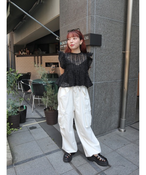 「JUMELLE」 半袖ブラウス FREE ピンク レディース_画像8