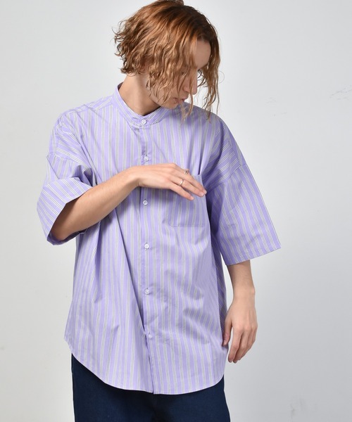 「Starting Over」 「HALHAM」半袖シャツ M ブルー系その他 メンズ_画像2