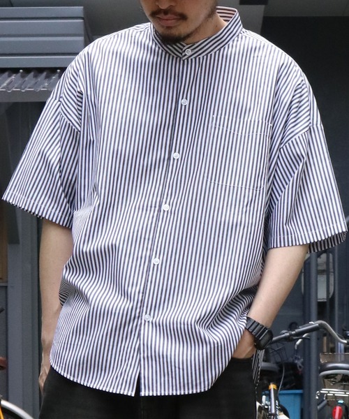 「Starting Over」 「HALHAM」半袖シャツ M ブルー系その他 メンズ_画像7