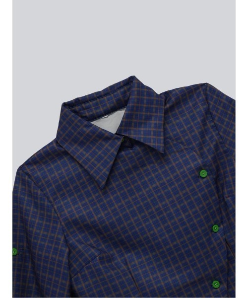 「Uenui」 「diandianjia」半袖シャツ FREE ブルー レディース_画像4