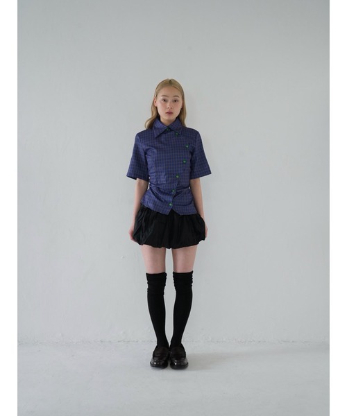 「Uenui」 「diandianjia」半袖シャツ FREE ブルー レディース_画像8