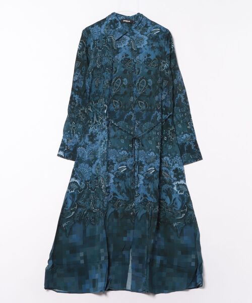 Desigual（デシグアル） ワンピース ペイズリー柄シャツカラーロング