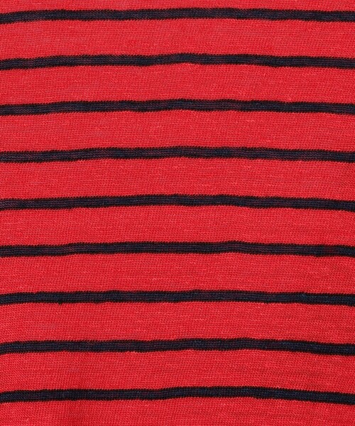 BACCA（バッカ） tシャツ リネンボーダー ネックドレープTシャツ