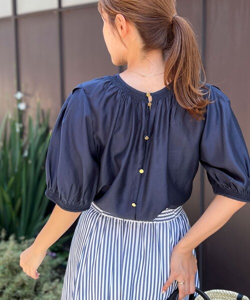 「NOLLEY'S」 半袖ブラウス 36 ベビーピンク レディース_画像6