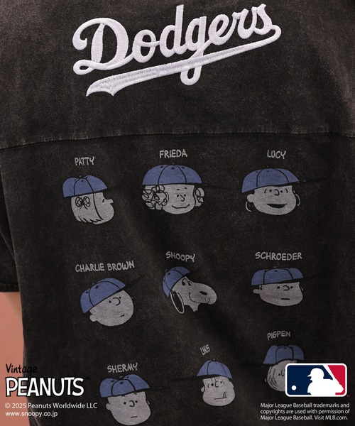 「DOUBLE NAME」 半袖Tシャツ「Vintage PEANUTS×MLBコラボ」 FREE ブラウン レディース_画像8