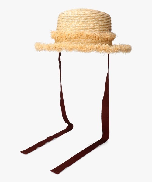 「kaorinomori」 ストローハット M/57.5cm ブラウン レディース_画像5