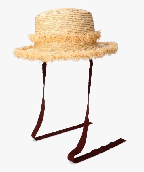 「kaorinomori」 ストローハット M/57.5cm ブラウン レディース_画像9