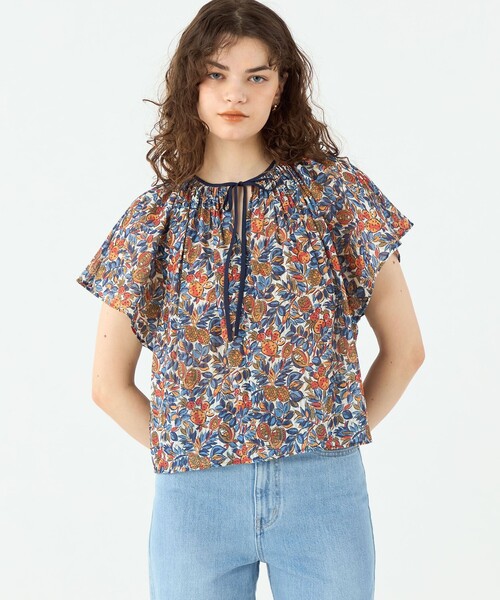 「SOULEIADO」 半袖ブラウス 36 イエロー系その他2 レディース_画像3