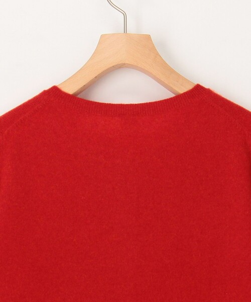 J.Crew ジェイクルー カシミヤ100% カーディガン クルーネック 朱色 J.Crew - J.Crew ジェイクルー カシミヤ100% カーディガン クルー