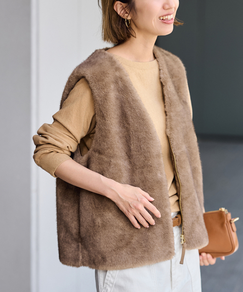 FRAMeWORK（フレームワーク） コート アウター フェイクファーライナー