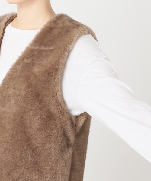 FRAMeWORK（フレームワーク） コート アウター フェイクファーライナー