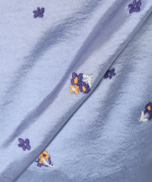 SLOBE IENA（スローブイエナ） パンツ flowerサテンストレートイージー