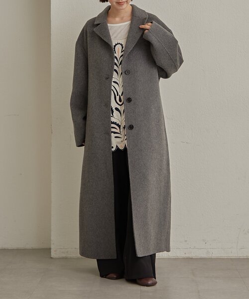 Omekashi（オメカシ） コート アウター ウールリバーロングコート