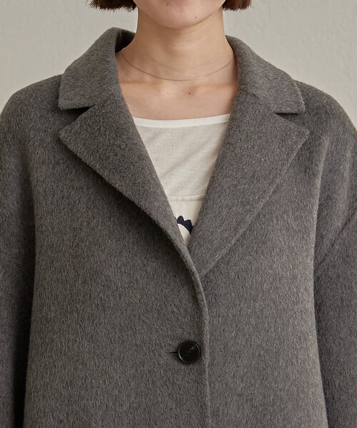 Omekashi（オメカシ） コート アウター ウールリバーロングコート