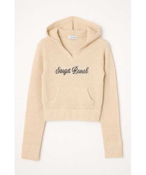LAGUA GEM（ラグアジェム） ニット セーター JACQUARD HOODIE KNIT