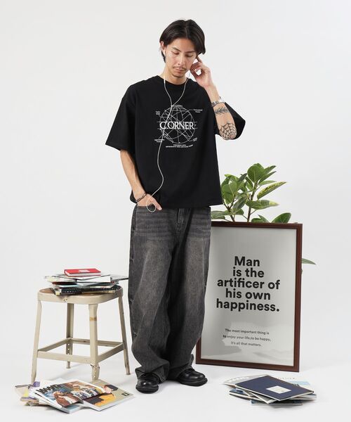 「FFEIN」 半袖Tシャツ LARGE ブラック メンズ_画像4