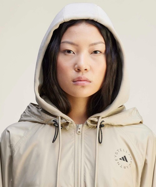 adidas by Stella McCartney パーカー マテリアルミックス フルジップ