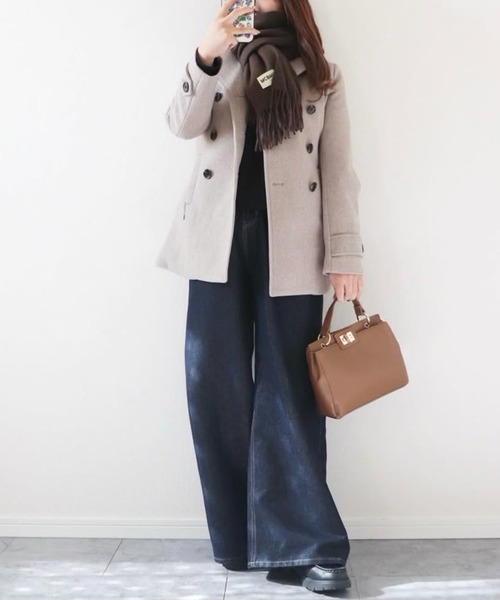 libelle more（リベル モア） ピーコート pコート フェイクウール