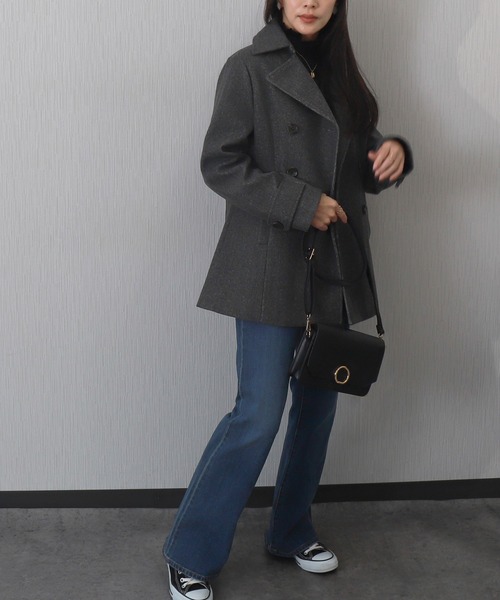 libelle more（リベル モア） ピーコート pコート フェイクウール