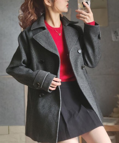 libelle more（リベル モア） ピーコート pコート フェイクウール