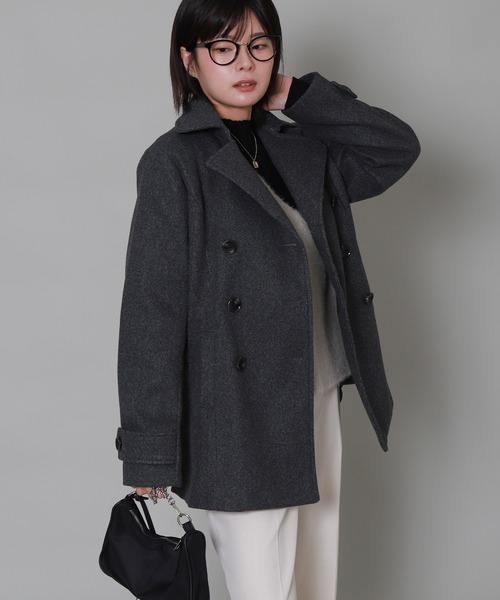 libelle more（リベル モア） ピーコート pコート ウールライク
