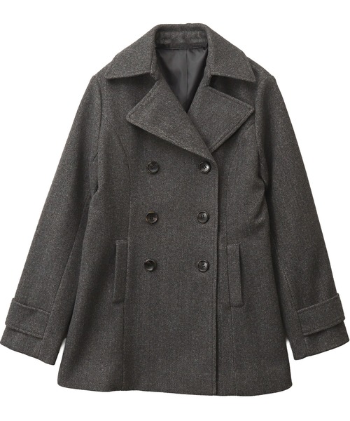 PrettyGreen｜未使用タグ付ウールダブルブレステッドピーコート1ネイビー PrettyGreen｜未使用タグ付ウールダブルブレステッドピーコート1