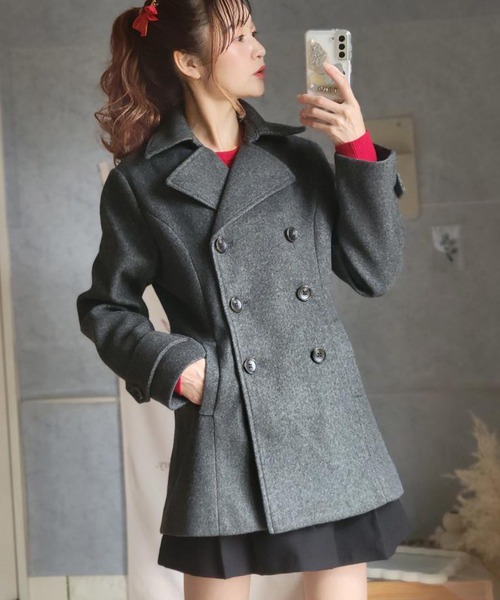 libelle more（リベル モア） ピーコート pコート フェイクウール