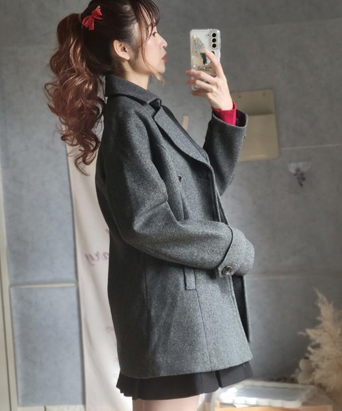 ♡ビションフリーゼ♡*新品*　Mira Woen ピーコート libelle more（リベル モア） ピーコート pコート フェイクウール