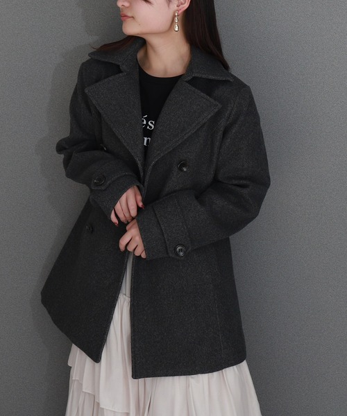 libelle more（リベル モア） ピーコート pコート フェイクウール