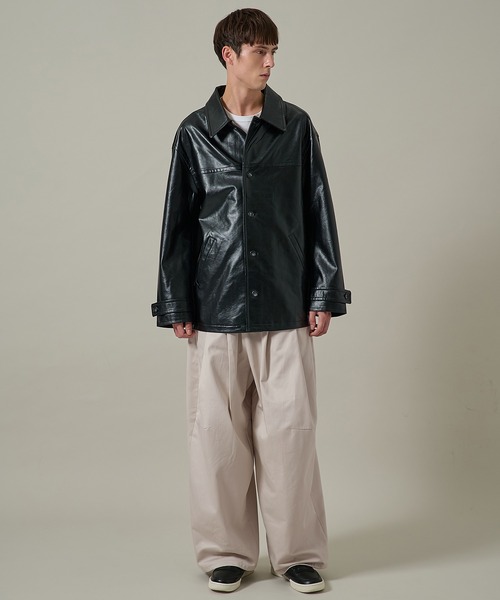 JieDa（ジエダ） カバーオール 「Jieda」別注 FAKE LEATHER CAR COAT