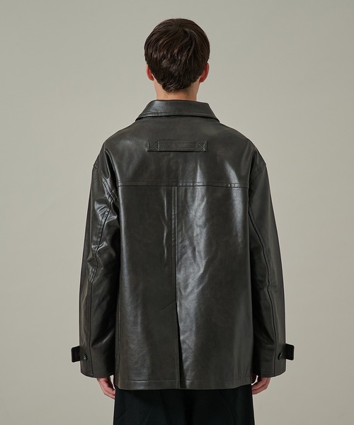 JieDa（ジエダ） カバーオール 「Jieda」別注 FAKE LEATHER CAR COAT