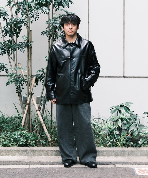 JieDa（ジエダ） カバーオール 「Jieda」別注 FAKE LEATHER CAR COAT