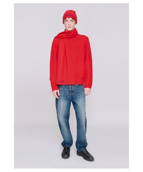 APC ウールポロプルオーバー A.P.C. ロゴ プルオーバー | ブルー | FARFETCH JP