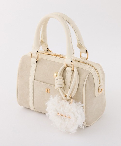 one after another NICE CLAUP ボストンバッグ ハートチャーム付きミニ