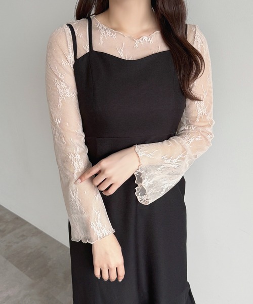 「apres jour」 キャミソールワンピース X-LARGE グレー レディース_画像9