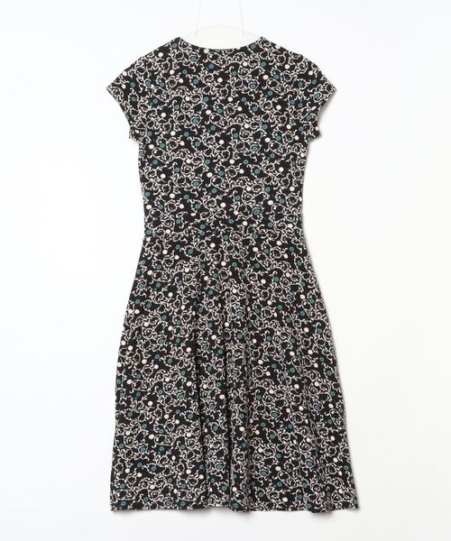 「EGERIE」 花柄半袖ワンピース - ブラック レディース_画像2