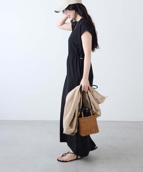 「MICA&DEAL」 半袖ワンピース FREE ブラウン レディース_画像3