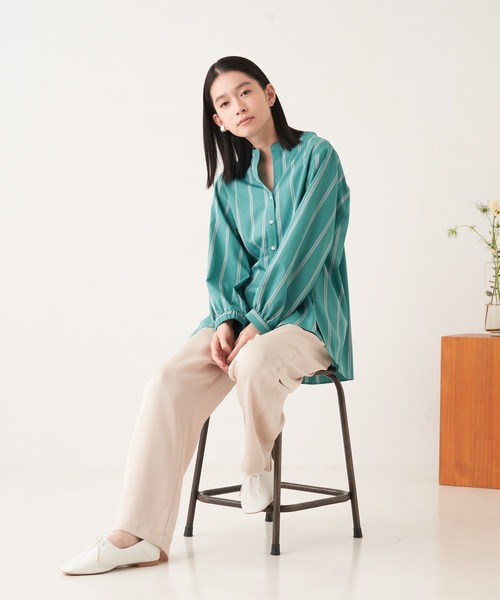 「collex」 長袖ブラウス フリー ネイビー レディース_画像2