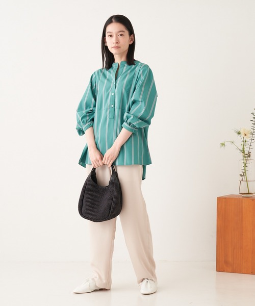 「collex」 長袖ブラウス フリー ネイビー レディース_画像3